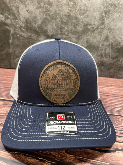 White Lake Caboosentennial - Richardson 112 Trucker Leather Patch Snapback
