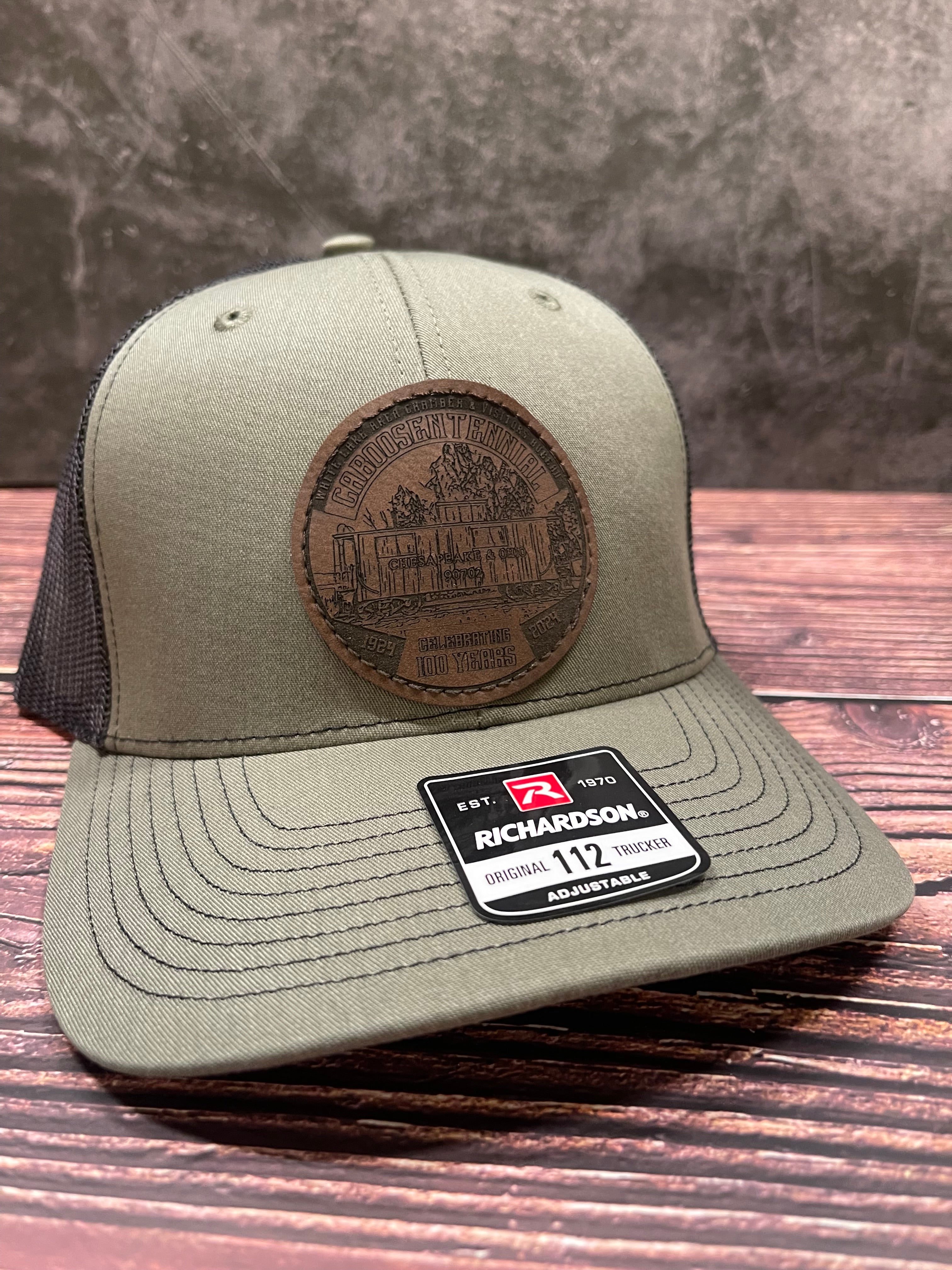 White Lake Caboosentennial - Richardson 112 Trucker Leather Patch Snapback