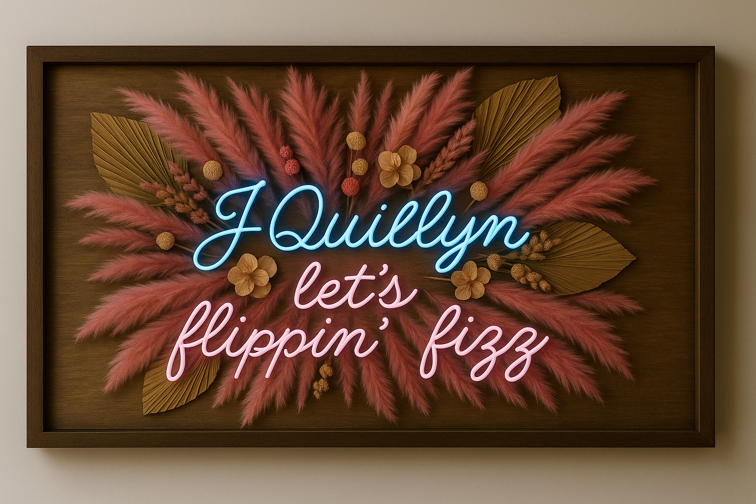 J-Quilyn - Let's Flippin' Fizz - Custom Sign