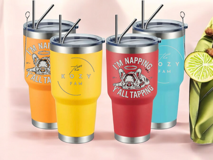 30 oz Tumbler Kozy Fam or Timmy